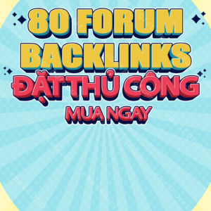 Cung cấp 80 forum backlinks được đặt thủ công Đánh giá miền Độ uy tín miền 20 Bảo đảm gỡ bỏ miễn phí trong 1 tháng THUMBNAIL