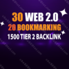 25 - Cung cấp 30 Web 2.0 và 20 Bookmarking Backlinks cùng 1500 Tier 2 Backlinks - Thumbnail