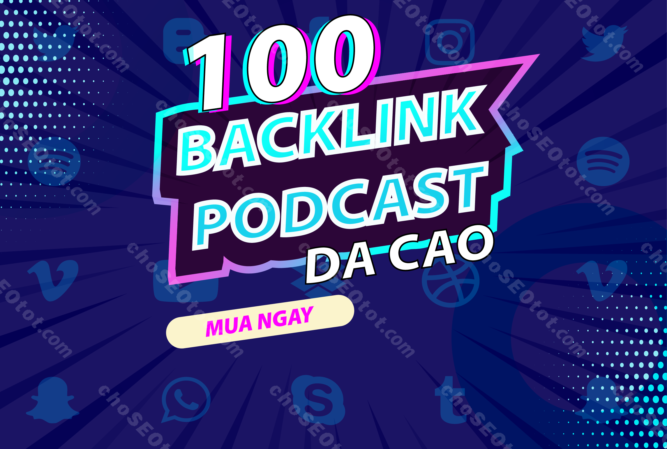 100 Backlink Podcast DA cao (Amazon, Google Music, Spotify,…)