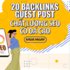 Cung cấp 20 backlinks guest posts trên trang web có DA cao với dịch vụ guest posting chất lượng SEO thumbnail