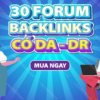 Cung cấp 30 forum backlinks theo ngách trên các trang web có DA và DR