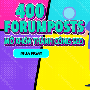 Cung cấp 400 forum posts với nội dung độc đáo, mở khóa thành công SEO THUMBNAIL 01.