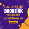 Cung cấp 215 backlink thủ công trên các nền tảng xã hội 01