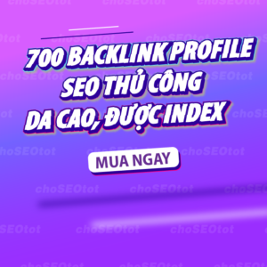 Cung cấp 700 backlink profile SEO thủ công với chỉ số DA cao và được index thumbnail.